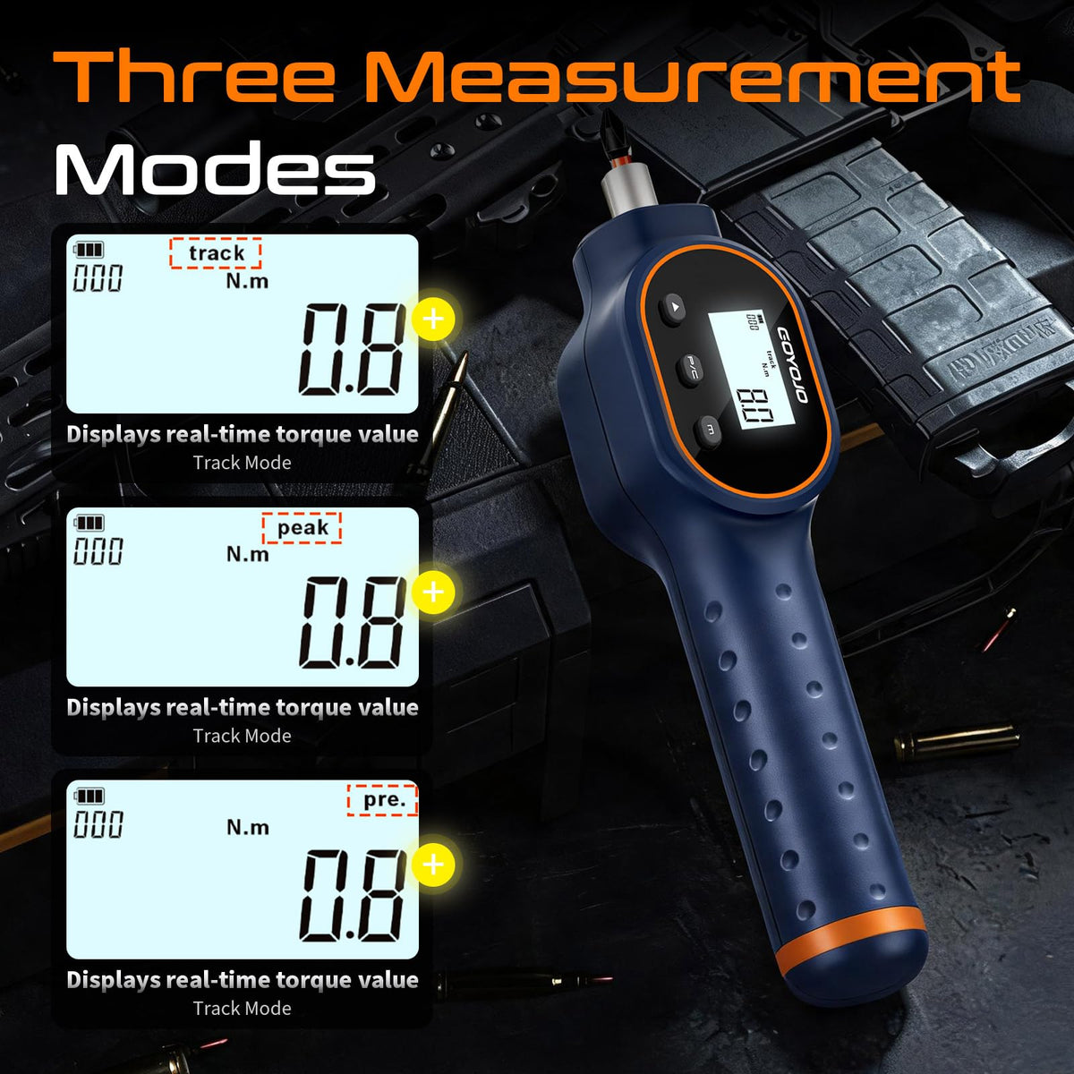Digital Torque Screwdriver 1/4" Adjustable Set with Buzzer & Magnetic Bits H6037