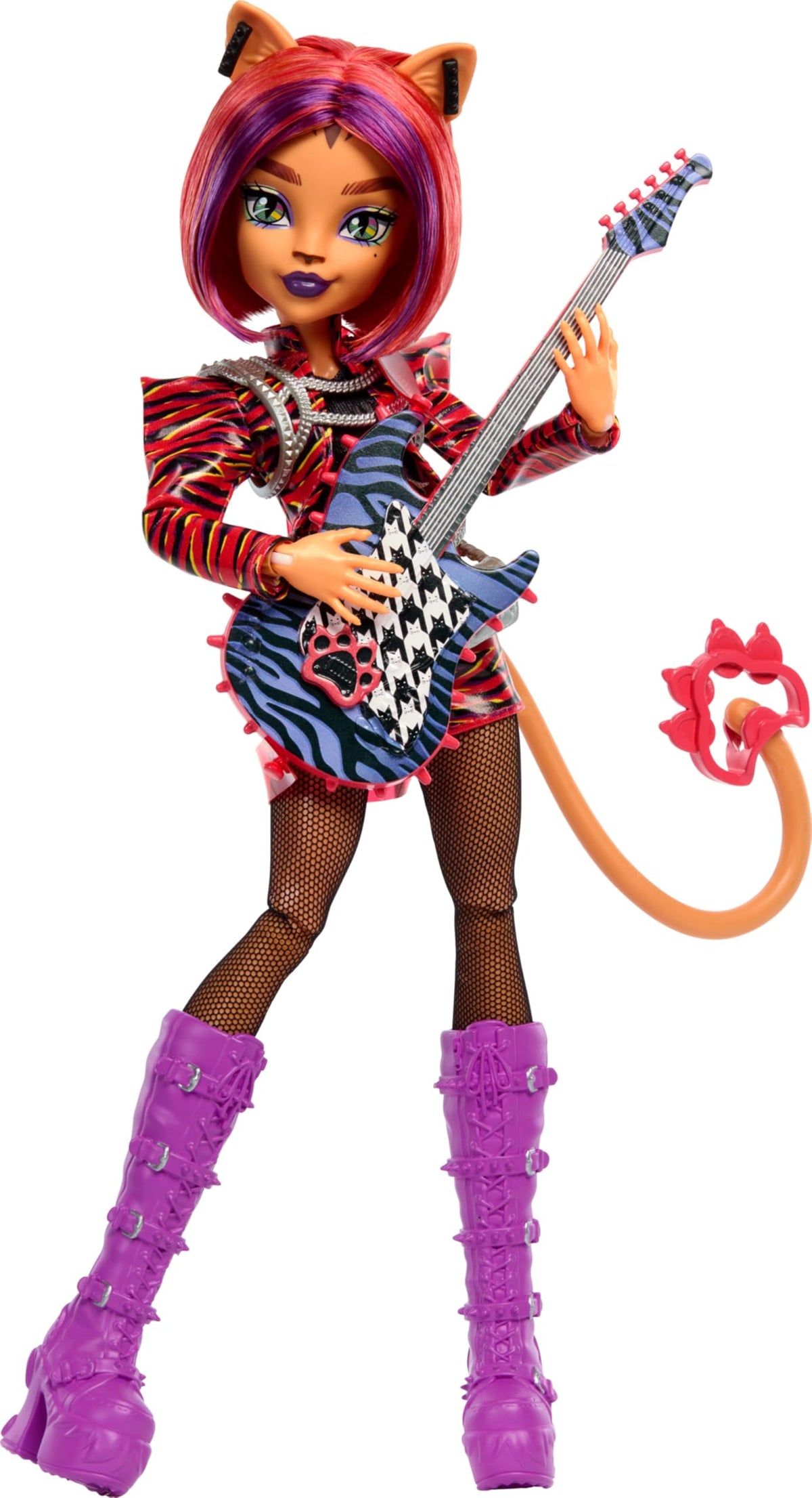 Monster High Toralei Music Club Doll With Varsity Jacket, Yearbook, And Accessories B228011