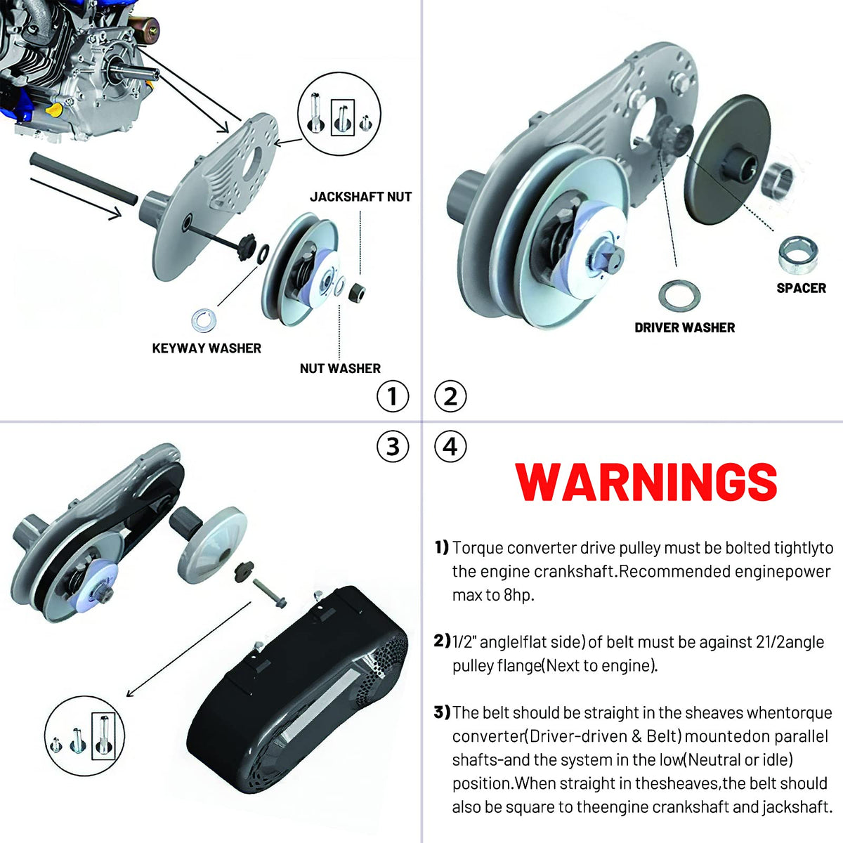 212cc 6.5 HP Torque Converter Clutch 30 Series Replacement Set U28322