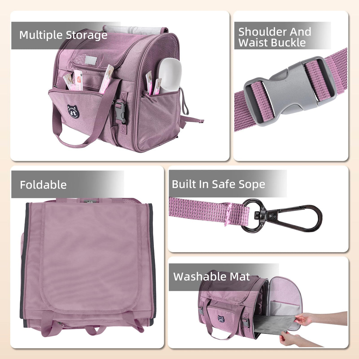 Expandable Large Cat Carrier Backpack F883237