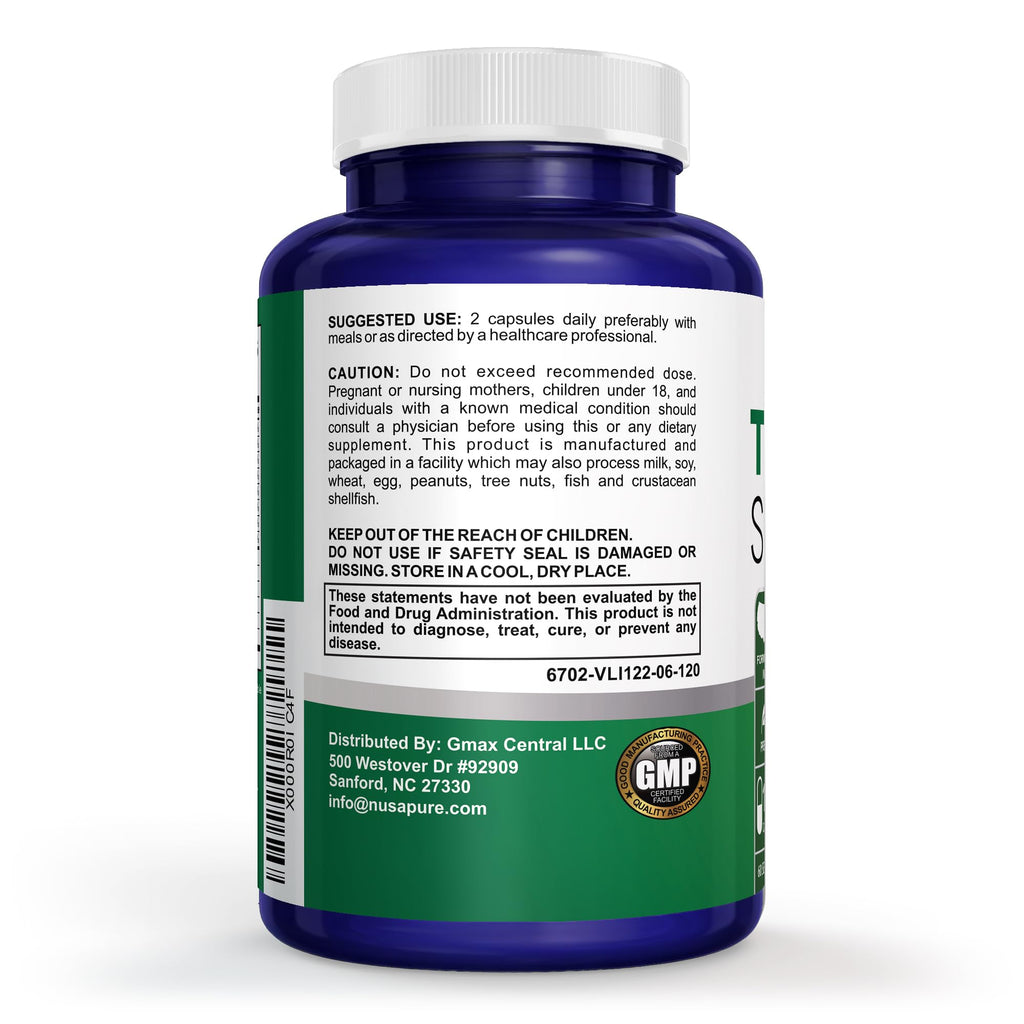 Thyroid Support Supplement 120 Capsules with Vitamin B-12 A470