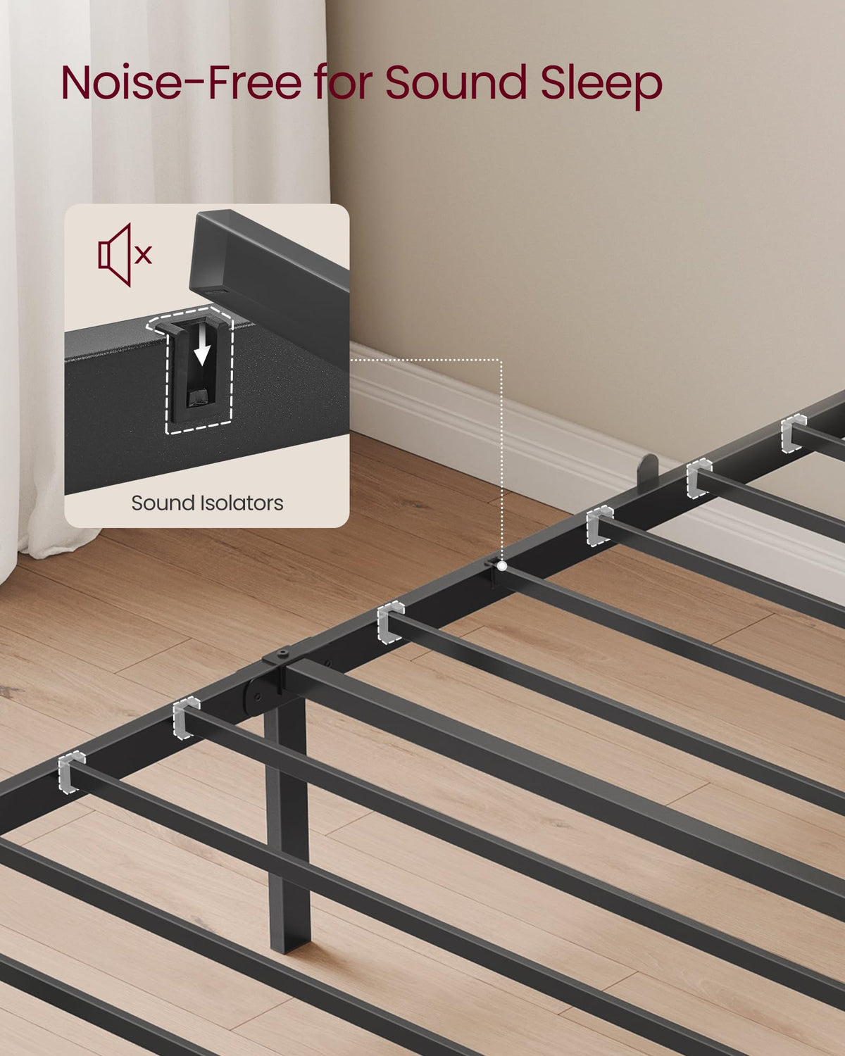 Twin Bed Frame with Upholstered Headboard M40166