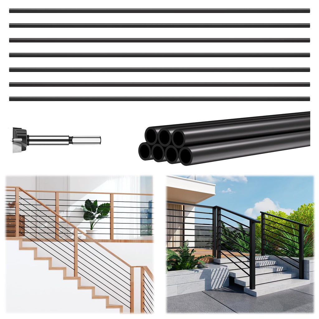 7 Pack 6 FT x 5/8 inch Aluminum Horizontal Baluster with Drill Bit R53908