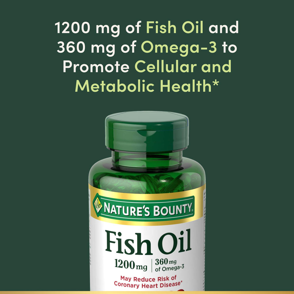 Fish Oil Omega 3 Supplements 1200mg 60 Softgels F381616