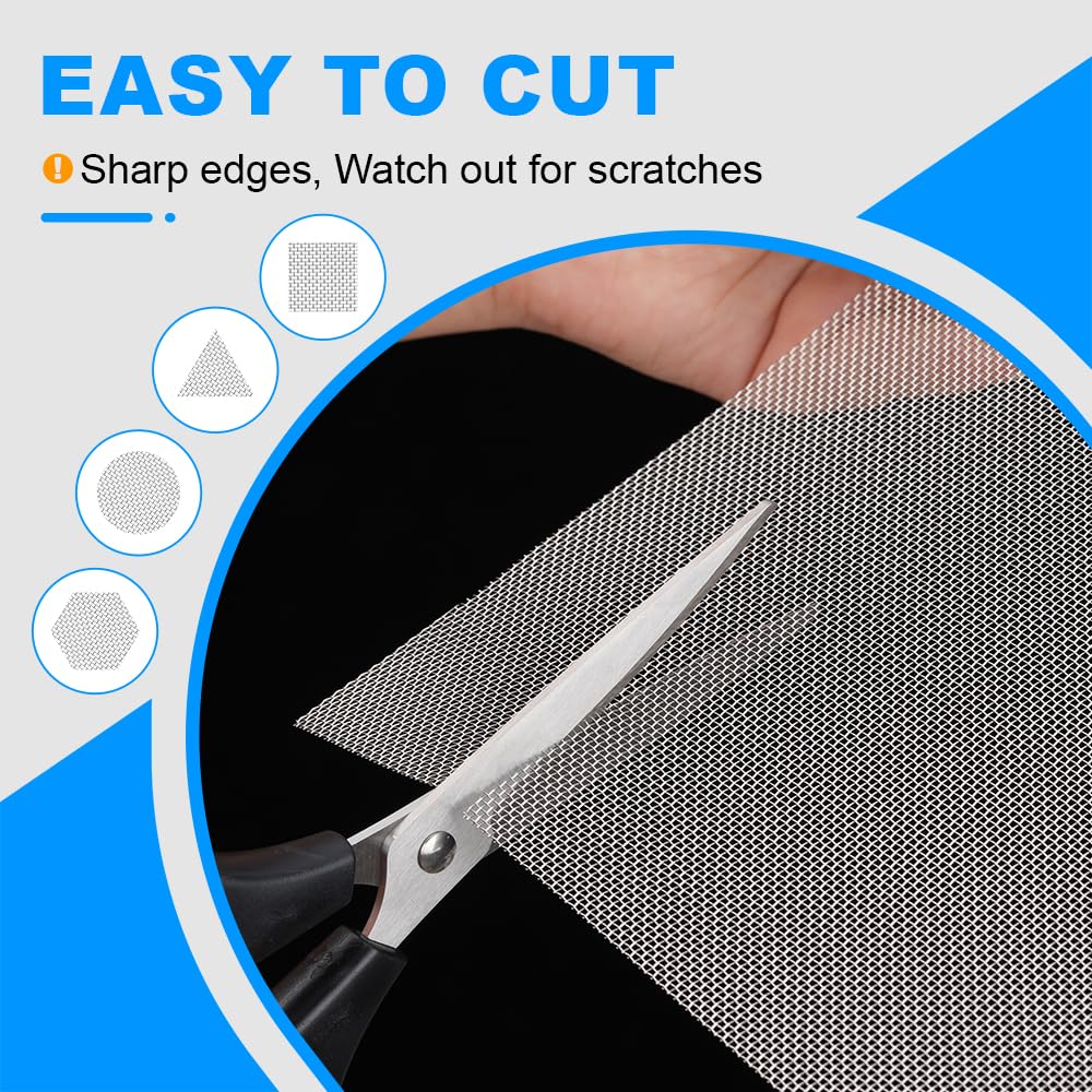 12×8 Inch 20 Mesh 304 Stainless Steel Wire Mesh Screen L8467