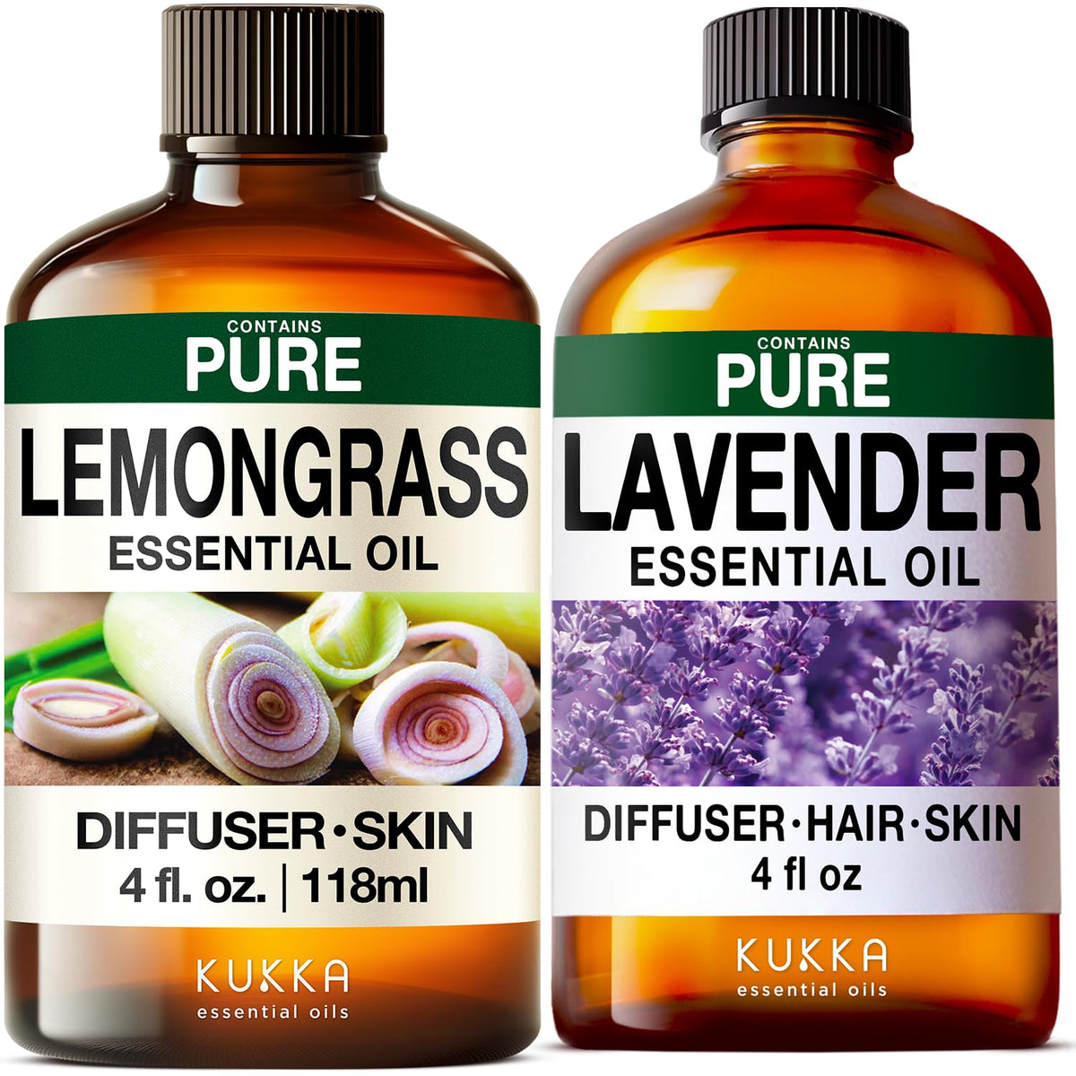 Lemongrass & Lavender Essential Oil Set 2x4 fl oz F689486