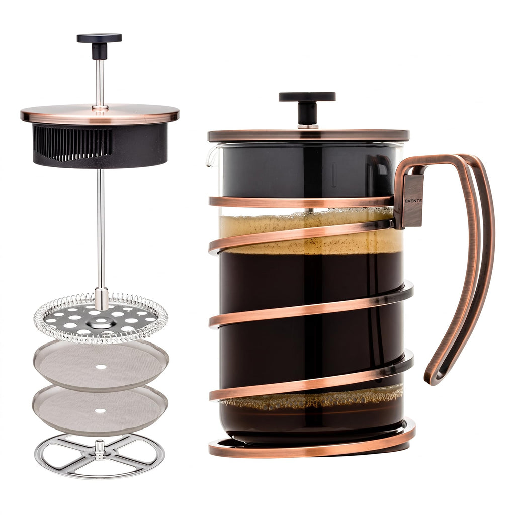 French Press Coffee Maker 27oz with 4 Filters V268001