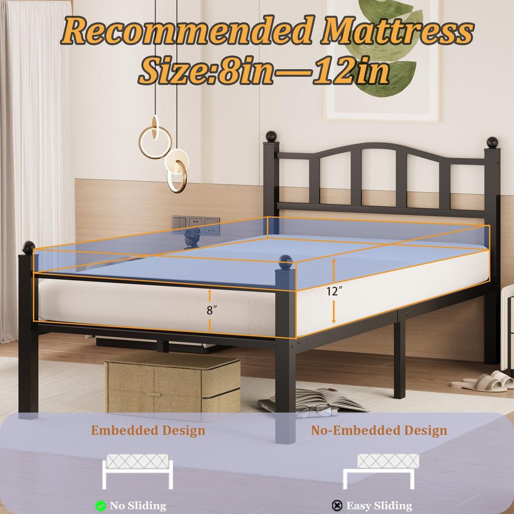 Twin Bed Frames with Headboard R997