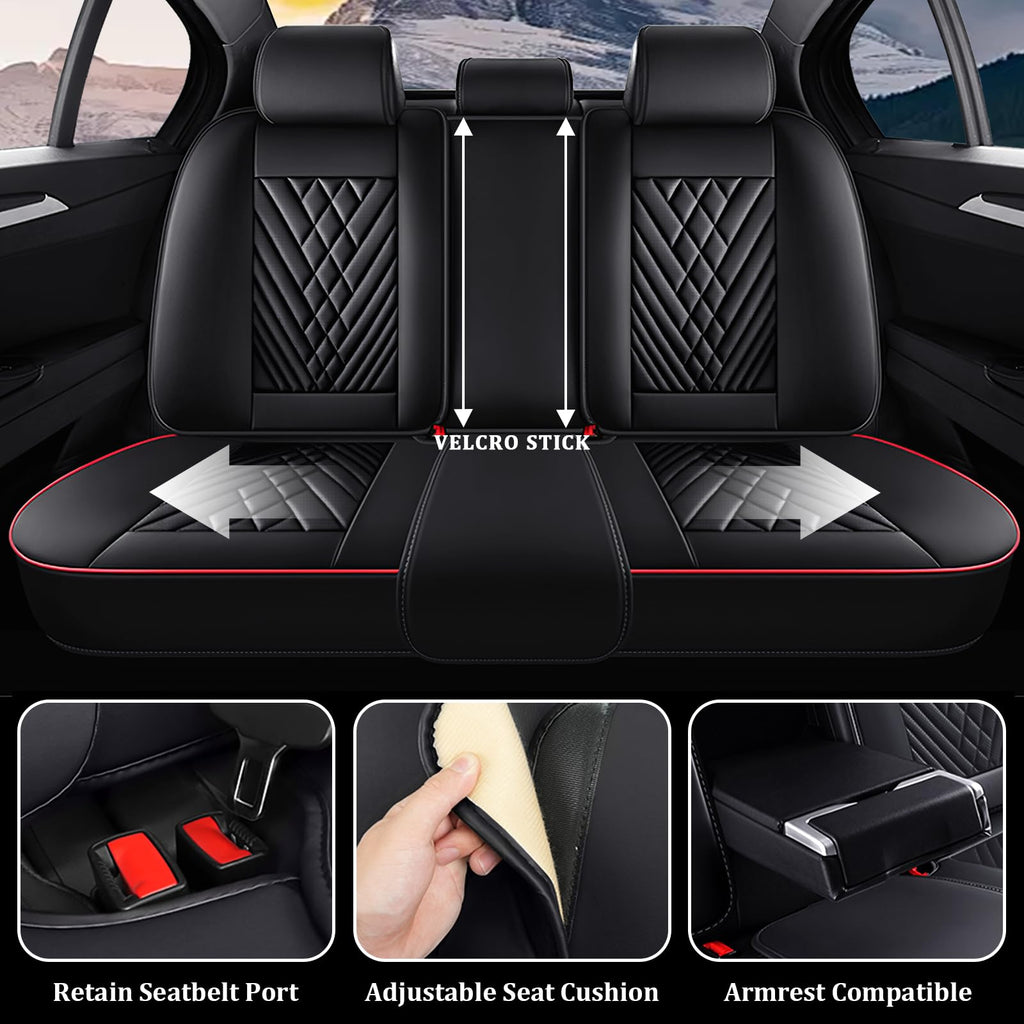 Waterproof Nappa Leather Full Set Car Seat Covers O4417