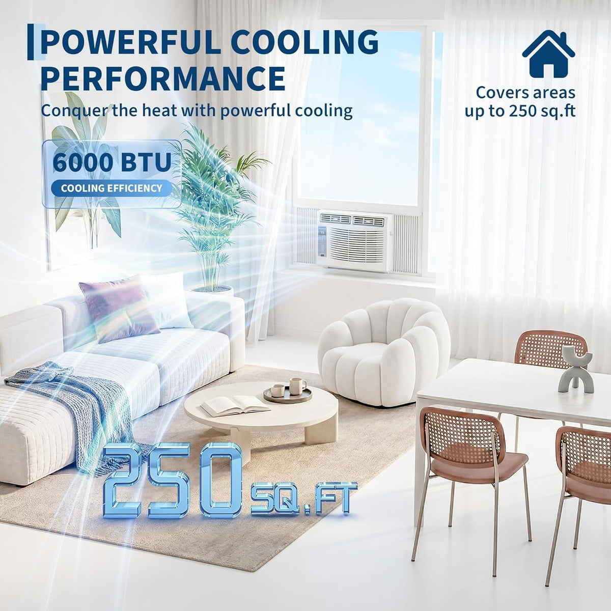 6000 BTU 115V Window Air Conditioner with Remote S50315