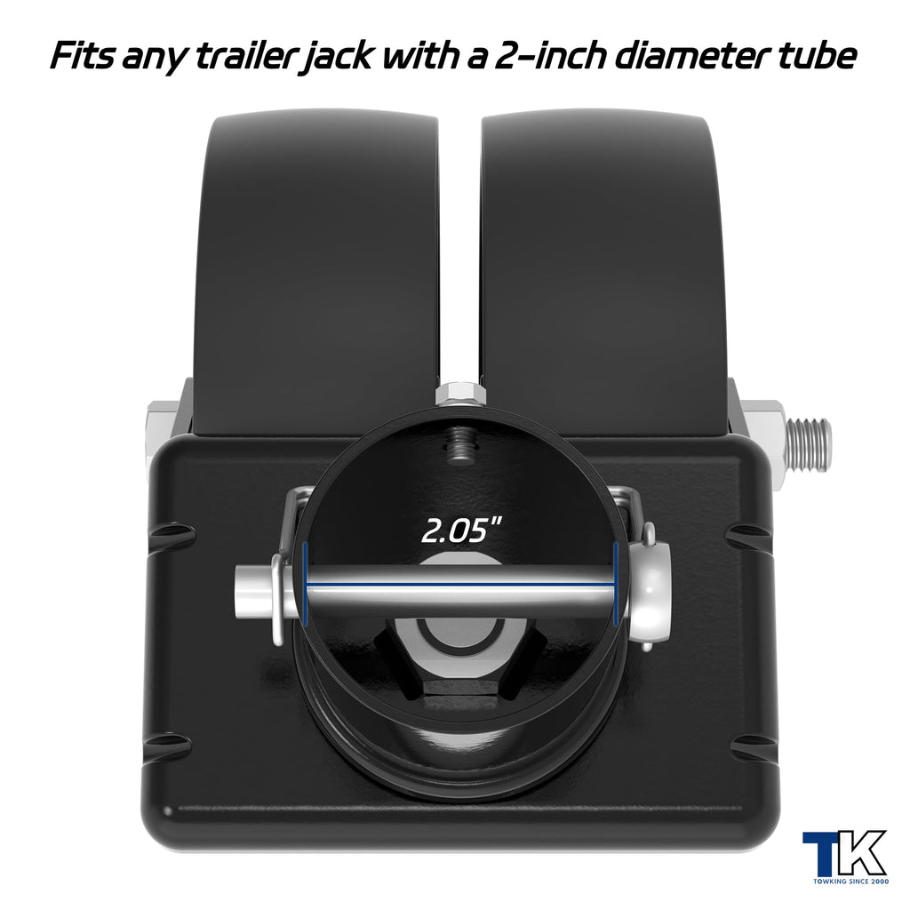 Dual 6" Trailer Jack Swivel Caster Wheel E6557