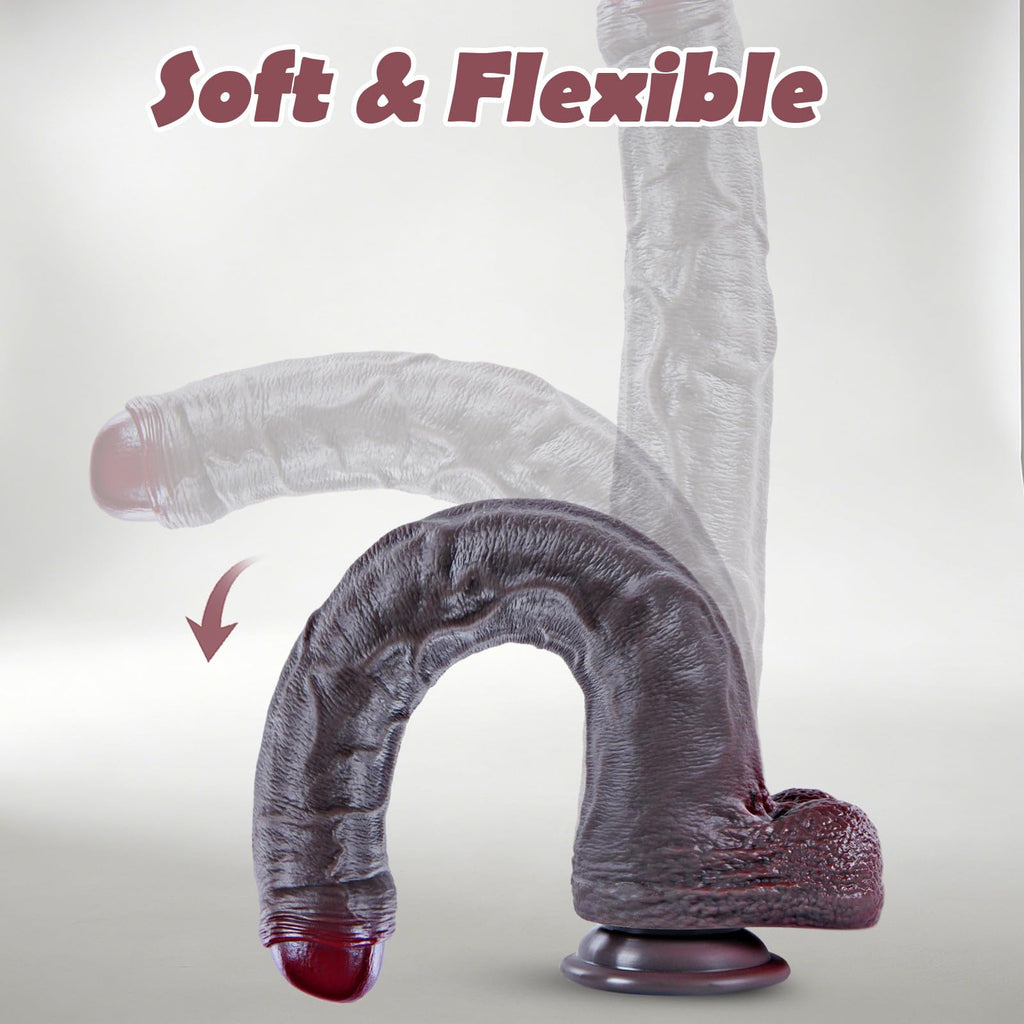 Black Realistic Dildo with Suction Cup X504060