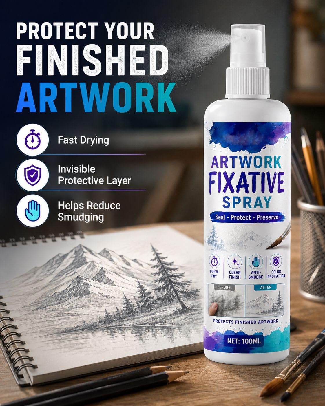 100ml Workable Fixative Spray R81905