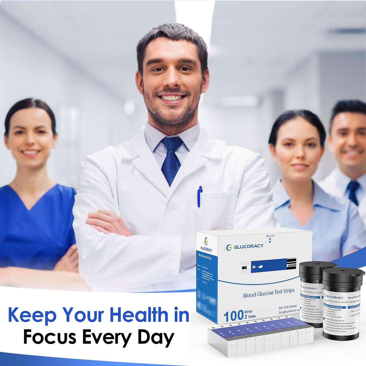 Blood Glucose Test Strips, 100 Strips M20132