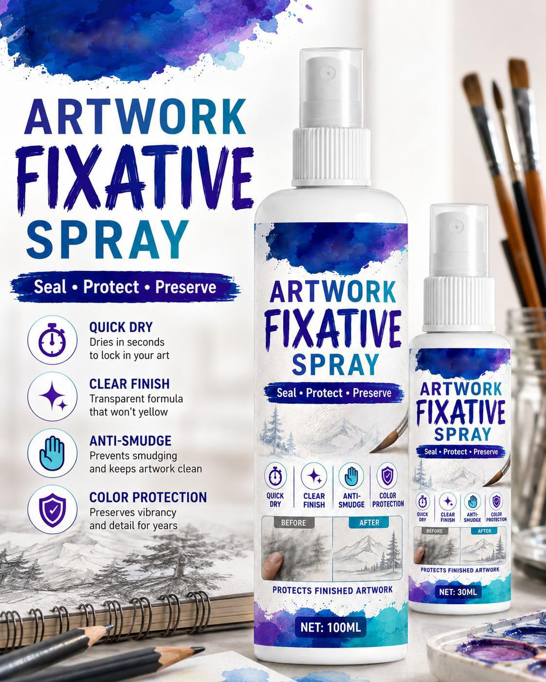 100ml Workable Fixative Spray R81905