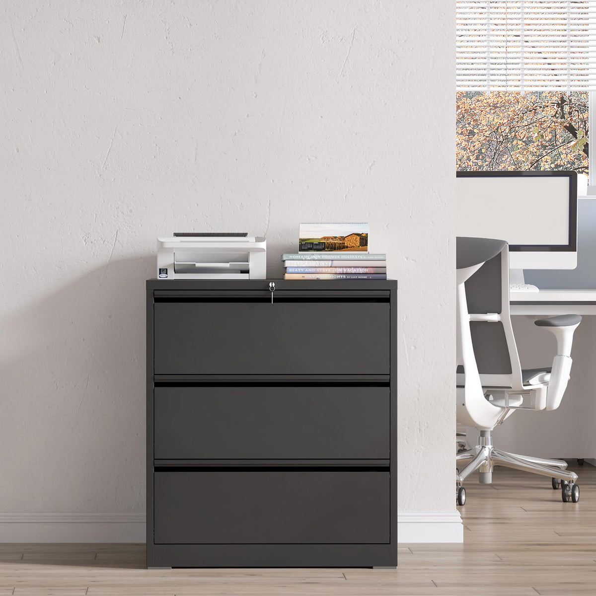 3 Drawer Metal File Cabinet with Lock K2835