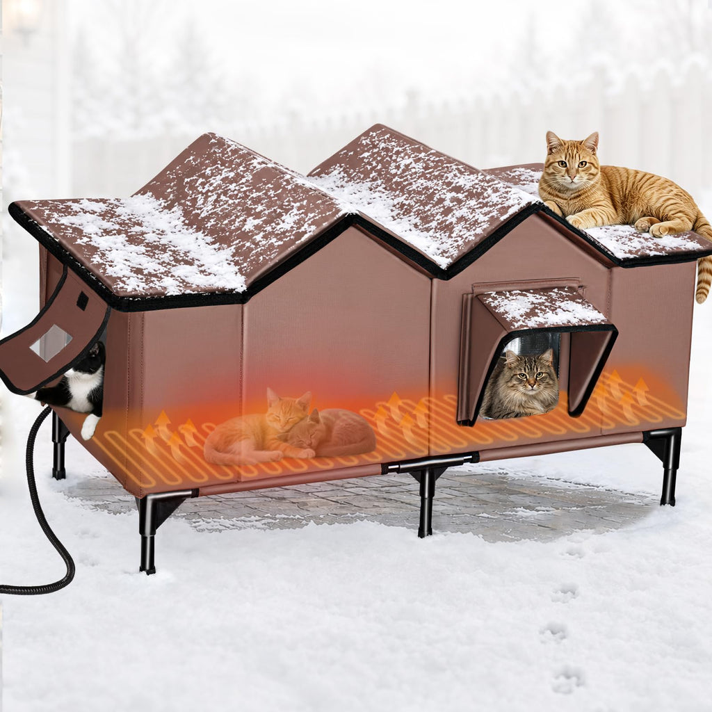 Weatherproof Heated Cat House F86876