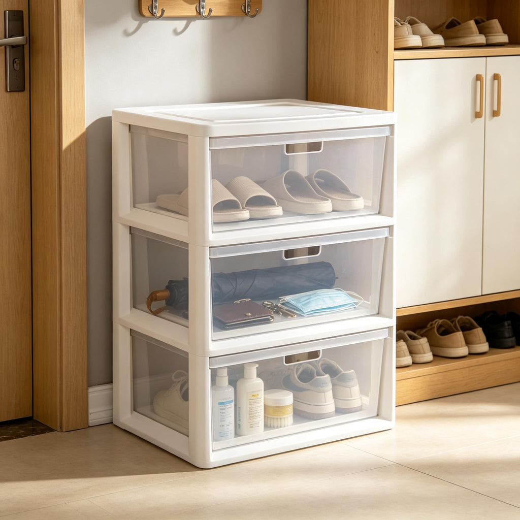 White 3 Drawer Plastic Storage Unit O511785