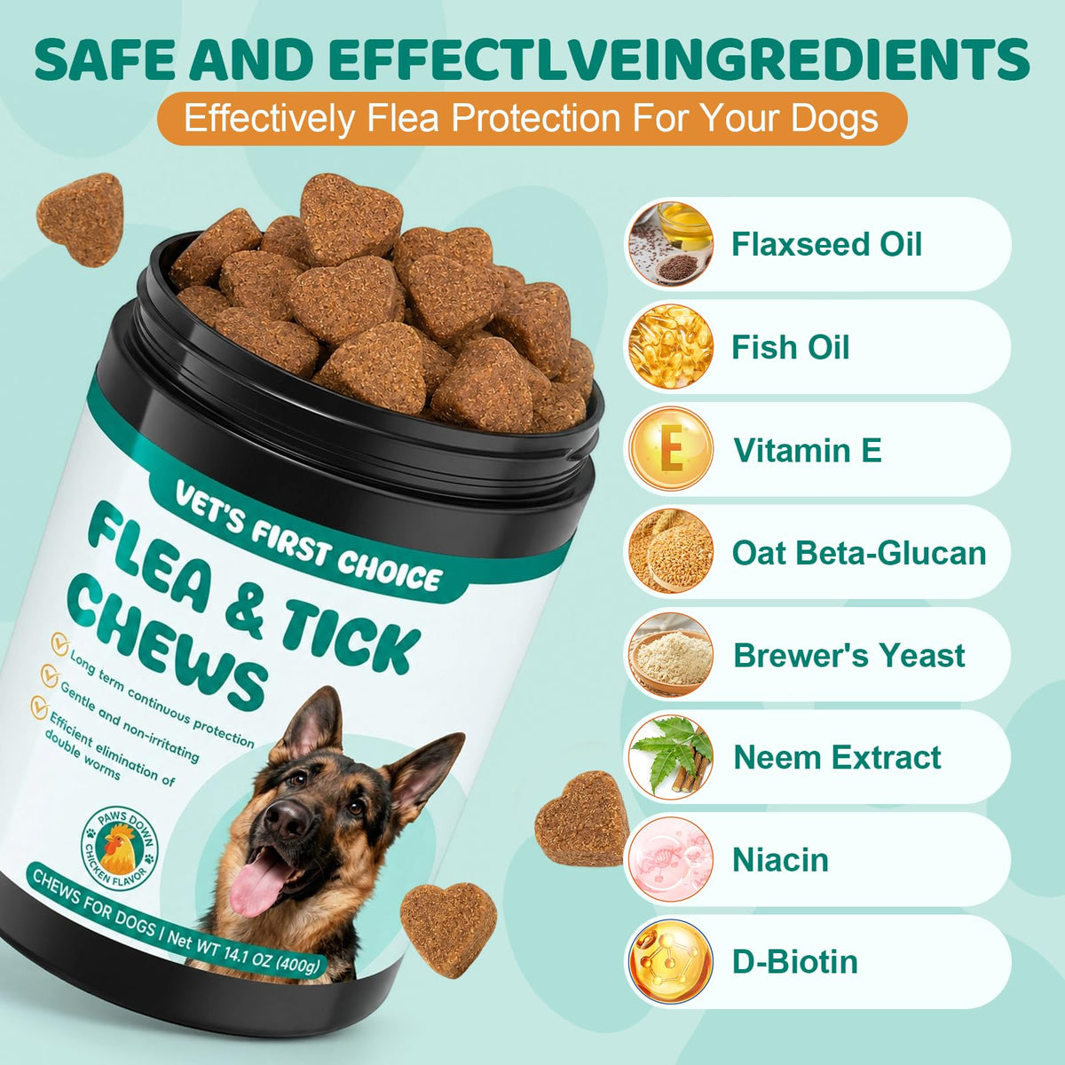 Flea and Tick Chews for Dogs Y746488