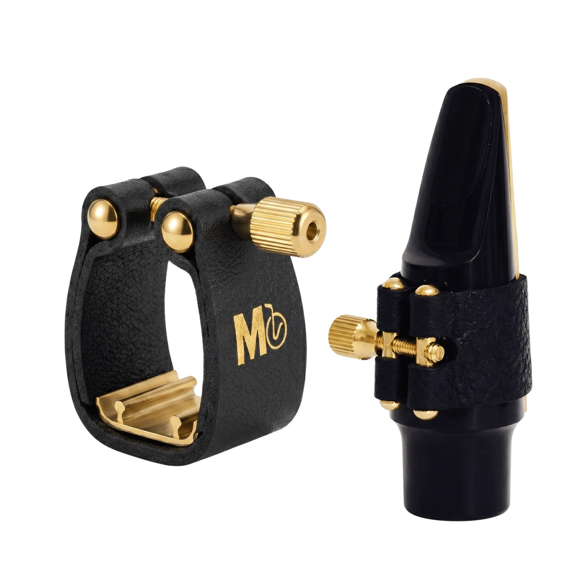 Adjustable Single-Screw Leather Alto Saxophone Ligature D9759