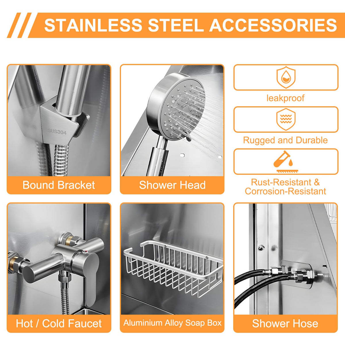 Stainless Steel 304 Dog Grooming Tub with Stairs and Faucet R10274