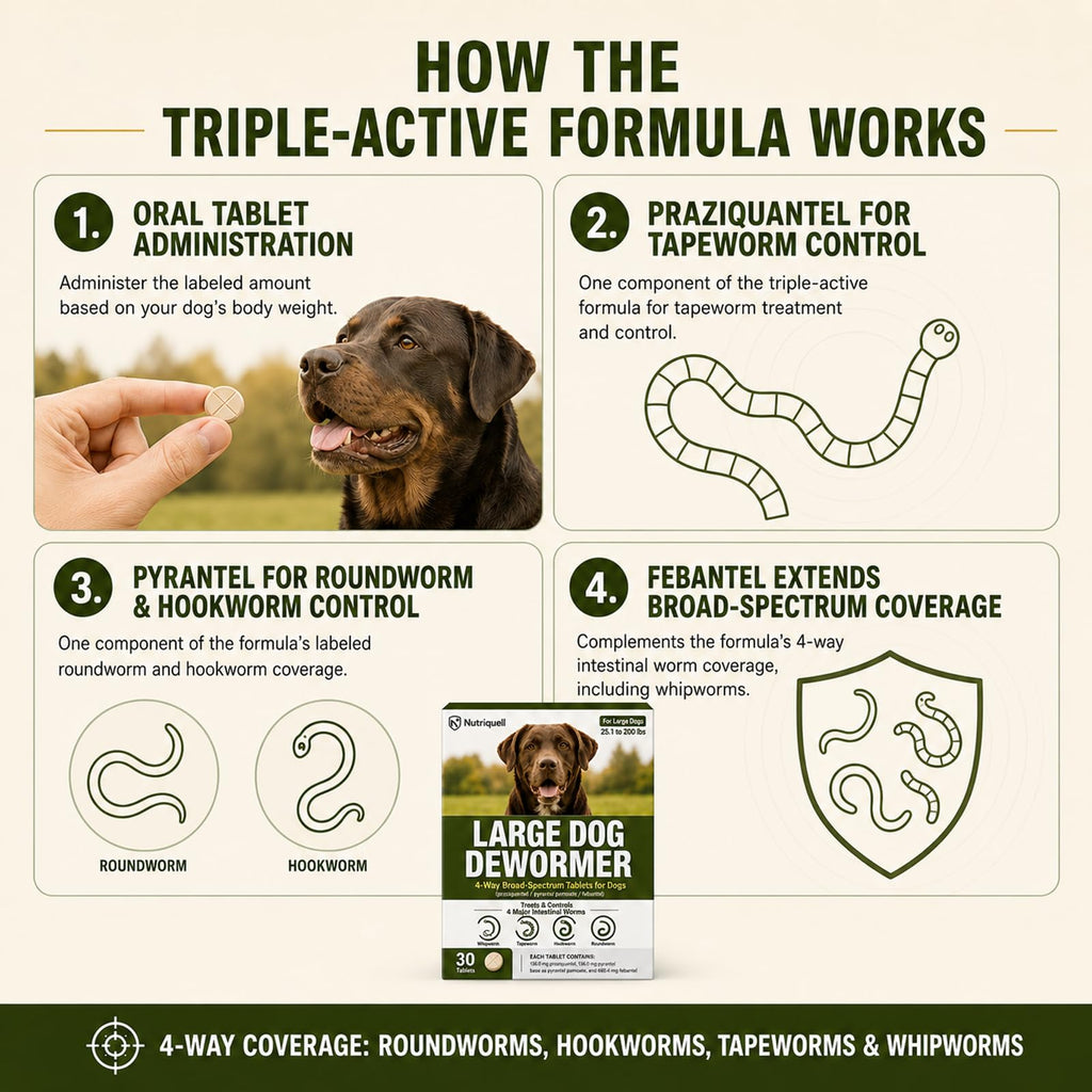 Medium and Large Dog Dewormer Tablets S63678