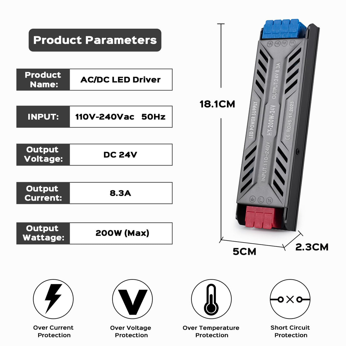 200W 24V LED Power Supply Transformer E445