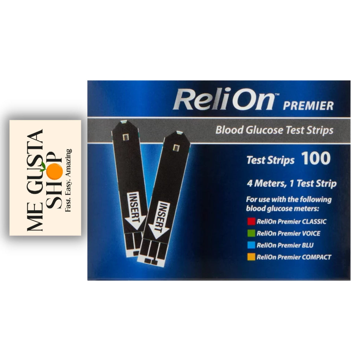 Blood Glucose Test Strips 100 Count with Lancets 100 Count Y8993