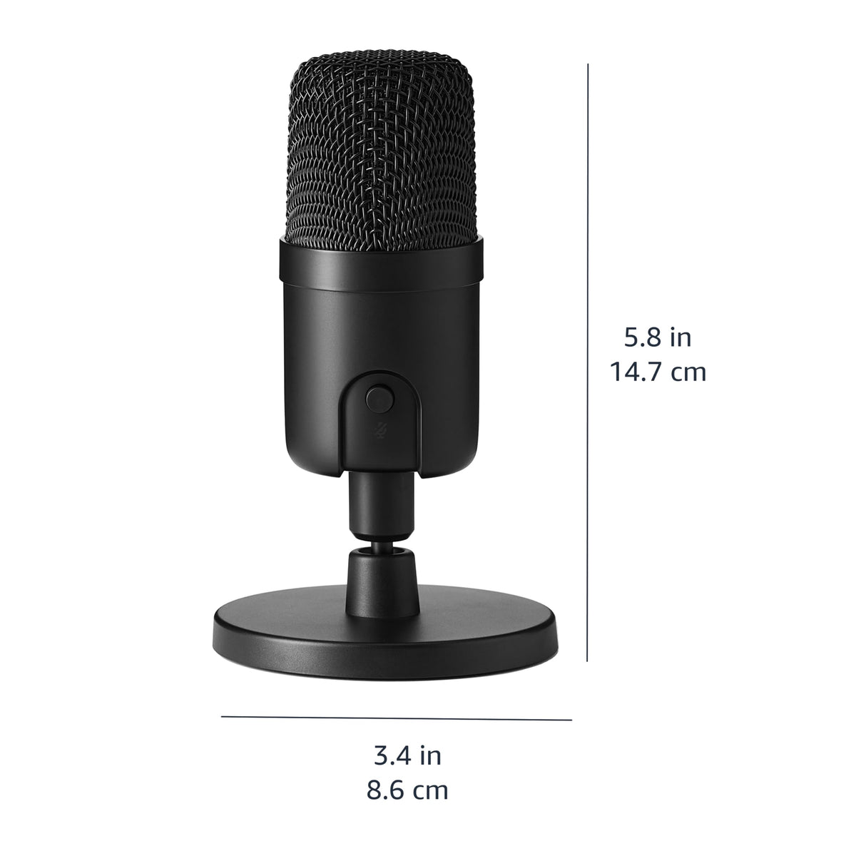 USB Condenser Microphone with Adjustable Stand, Black P9726