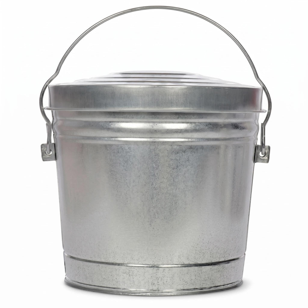 6 Gallon Galvanized Steel Locking Lid Storage Can R221863