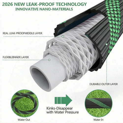 100FT Garden Hose with 10-Pattern Nozzle U439899