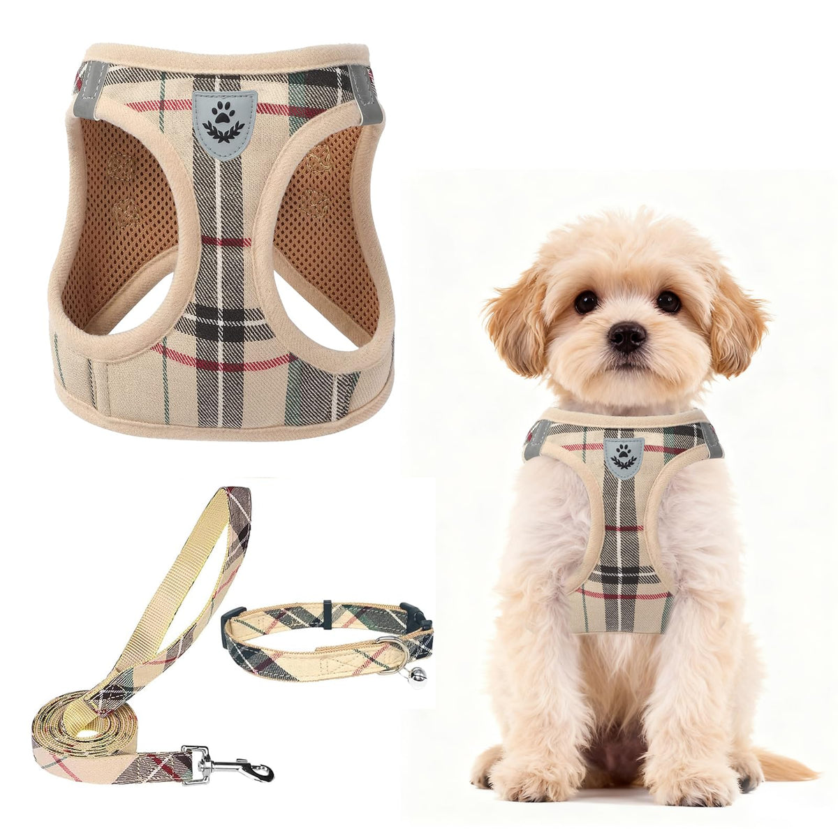 Dog Harness, Collar and Leash Set S182347