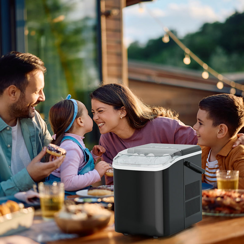 Portable Countertop Ice Maker Machine with Handle Q4889