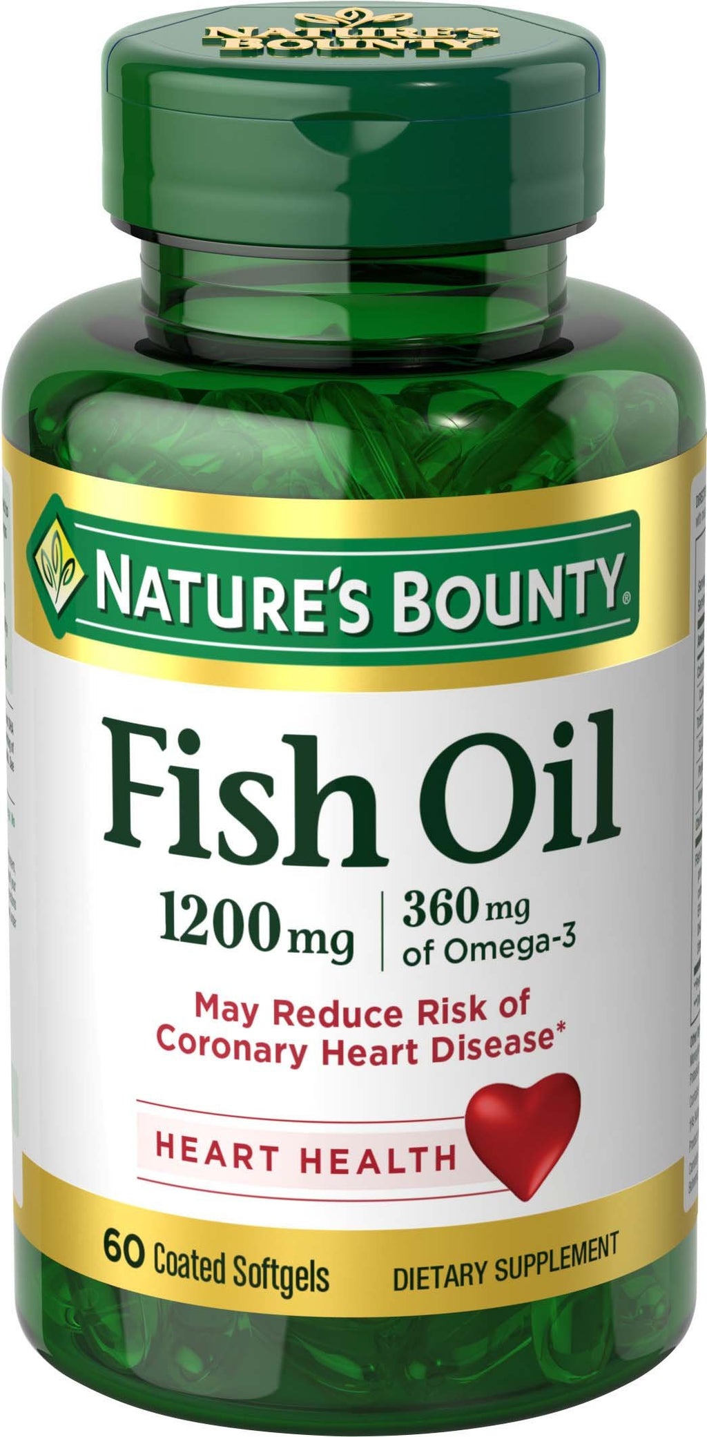 Fish Oil Omega 3 Supplements 1200mg 60 Softgels F381616