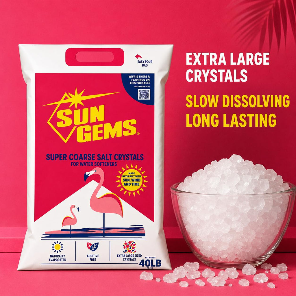 Super Coarse Water Softener Salt Crystals 40 lb 2 Pack H25220