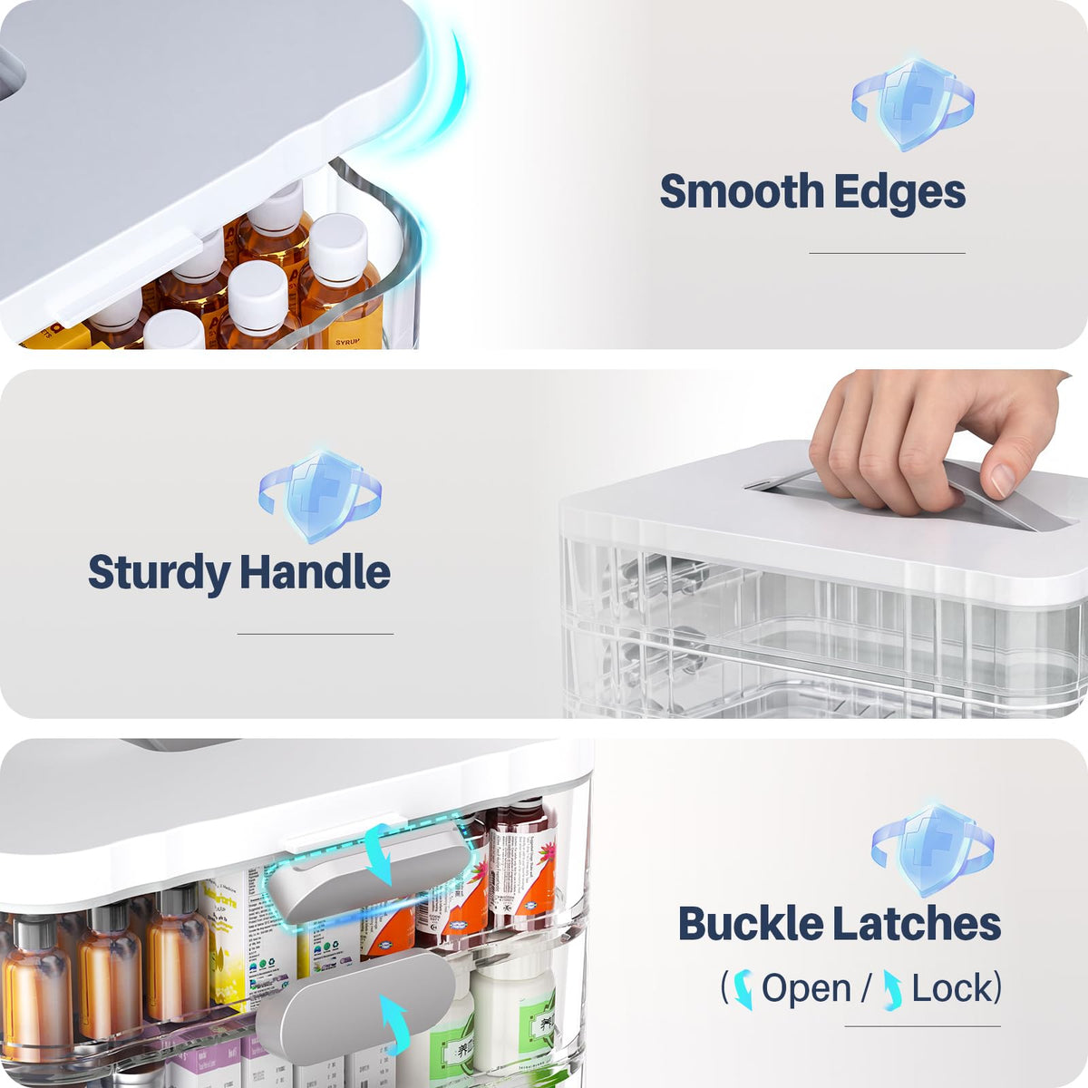 4-Tier Medicine Organizer Storage Box E322512