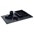 Black Bonded Leather 5-Piece Desk Set Z2199