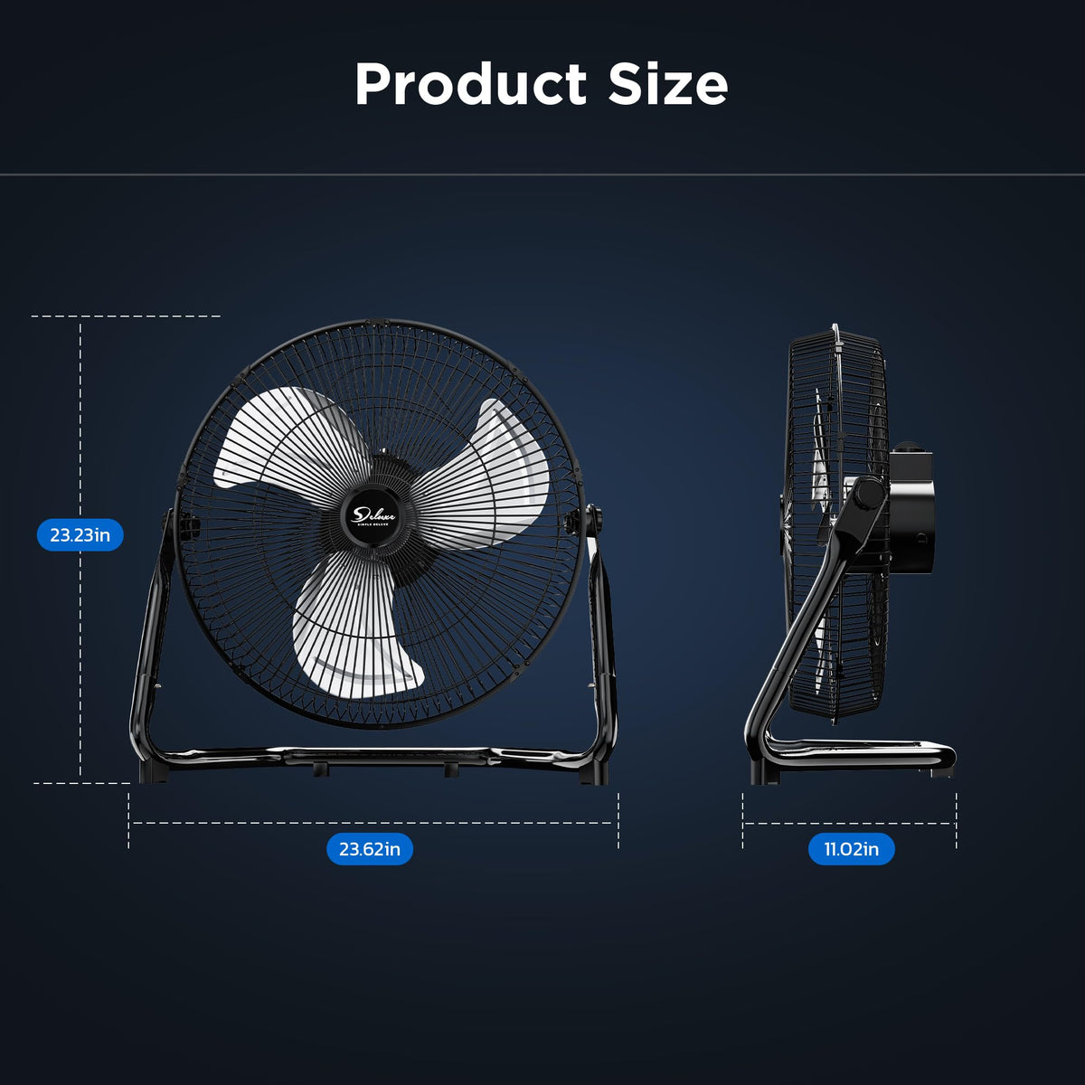 20-Inch 3-Speed High Velocity Industrial Floor Fan H684573
