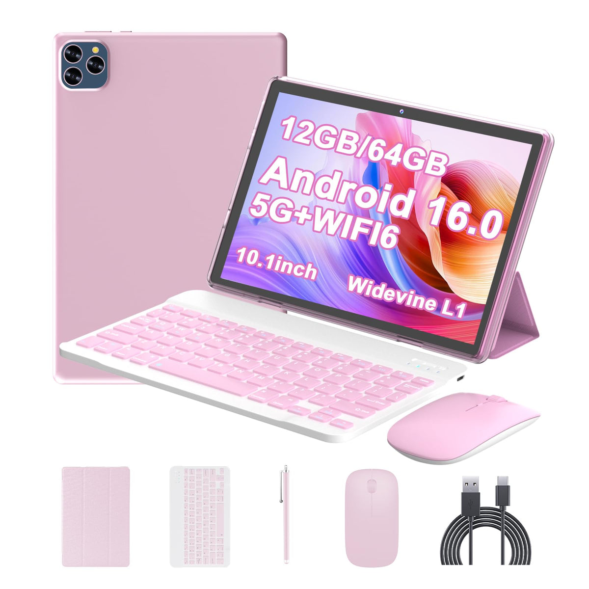 Android 16 Tablet 10 Inch 12 GB RAM 64GB ROM 2 in 1 Tablet PC G18817