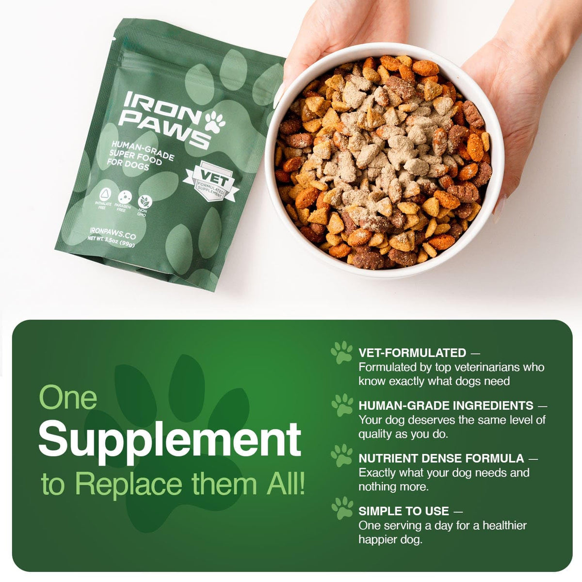 Greens Powder Supplement 3.5 oz X2584