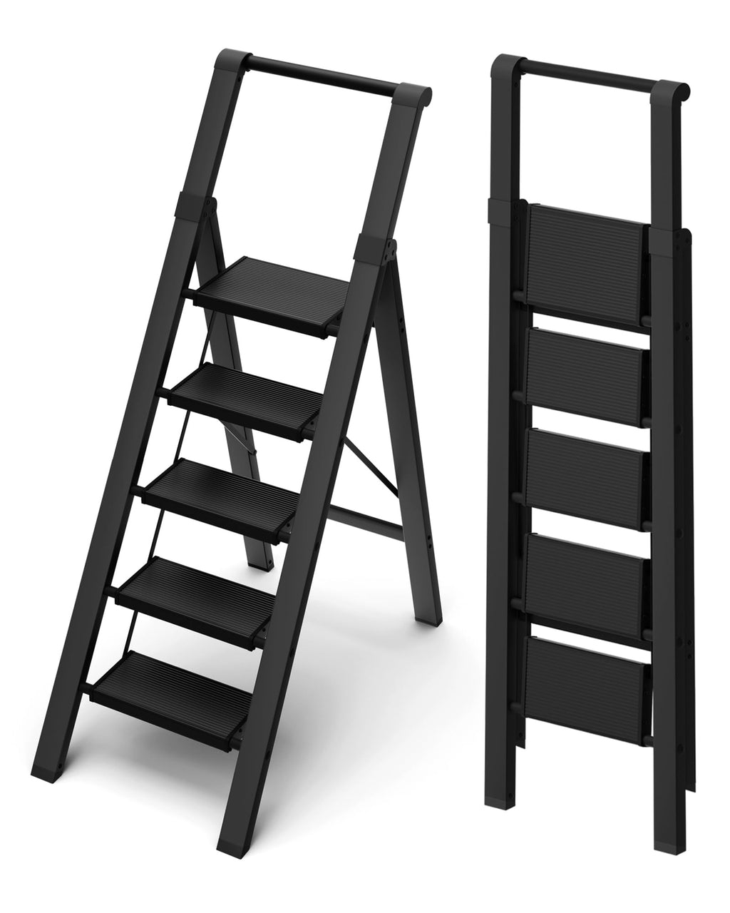 5 Step Aluminum Folding Ladder K8077