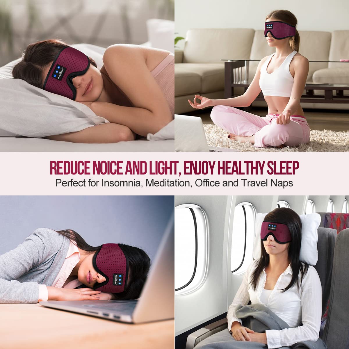 3D Bluetooth Sleep Headphones Headband C3304