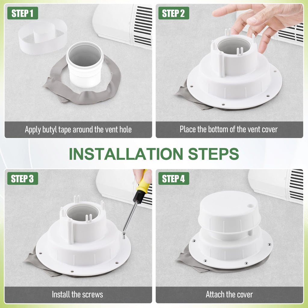 RV Plumbing Vent Covers with Screws, 2 Pack Y598