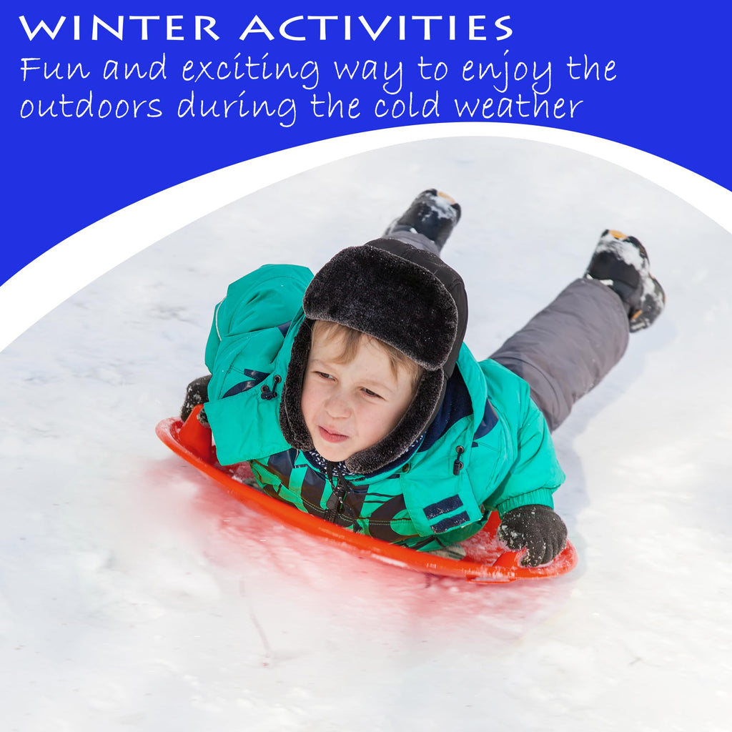 Heavy-Duty Cold Resistant Plastic Snow Sled with Handles L406