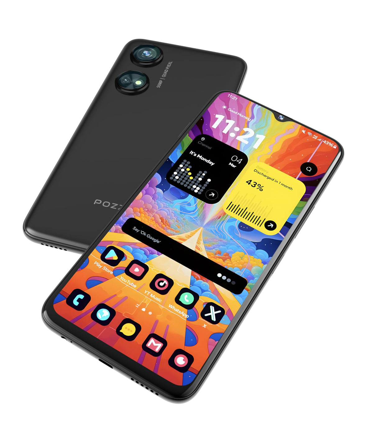 6.79” HD+ 128GB 4G LTE Unlocked Android Smartphone X768
