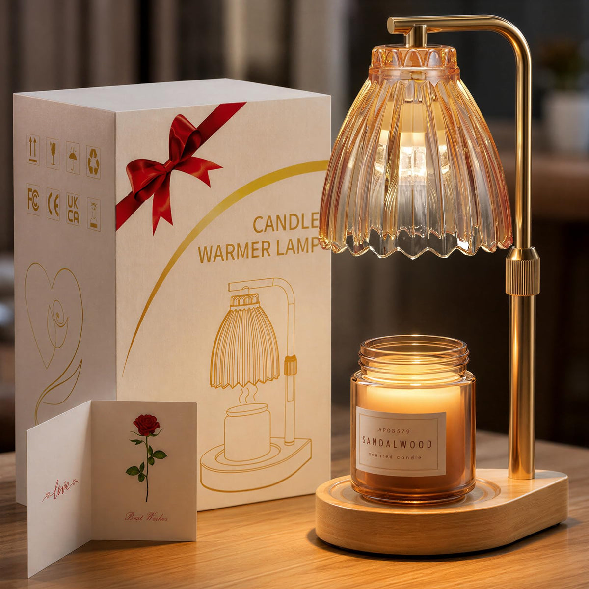 Candle Warmer Lamp with Adjustable Height, Timer & Dimmer Q3571