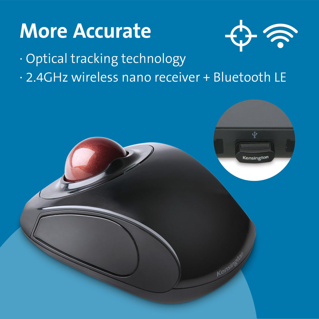 Wireless Trackball Mouse with Touch Scroll Ring S677680