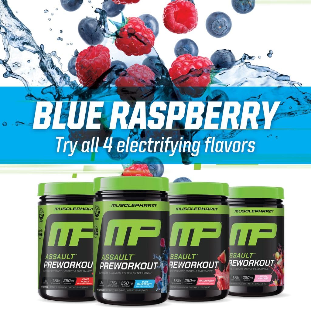 Blue Raspberry PreWorkout Powder 30 Servings Z8886