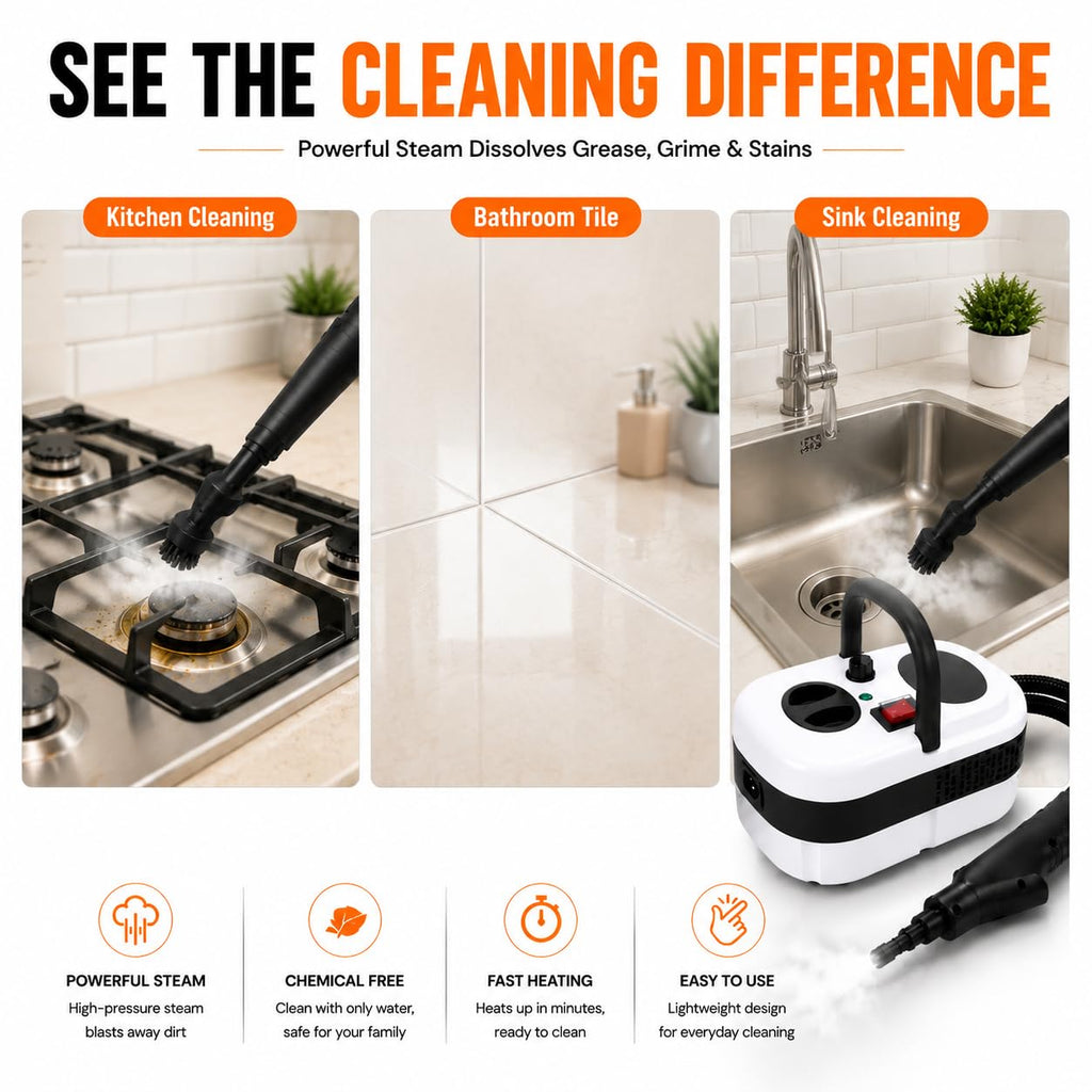 Handheld Steam Cleaner with 10-Piece Accessory Kit H89504
