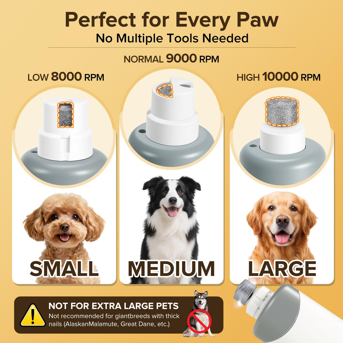 Quiet Electric Dog Nail Grinder with Guard A448965
